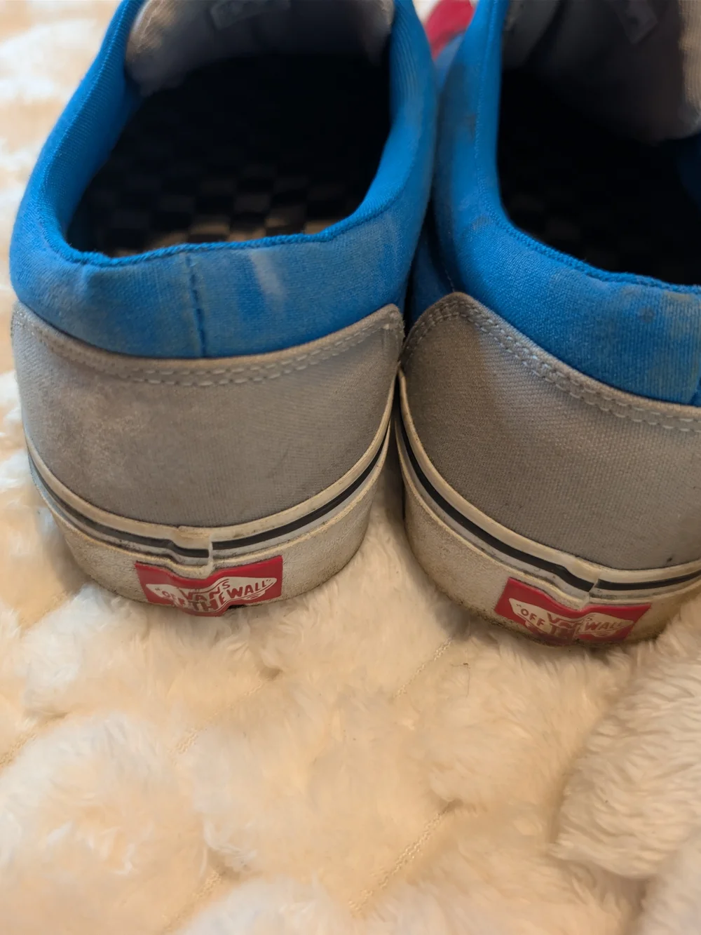 Vans Era Red Blue Colorblock Canvas Low Top Skate Shoes Men's Size 10